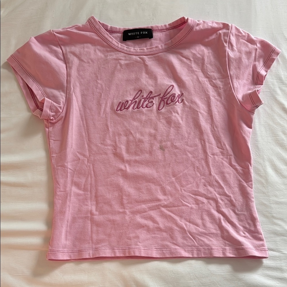 White Fox Boutique Soft Pink Tee